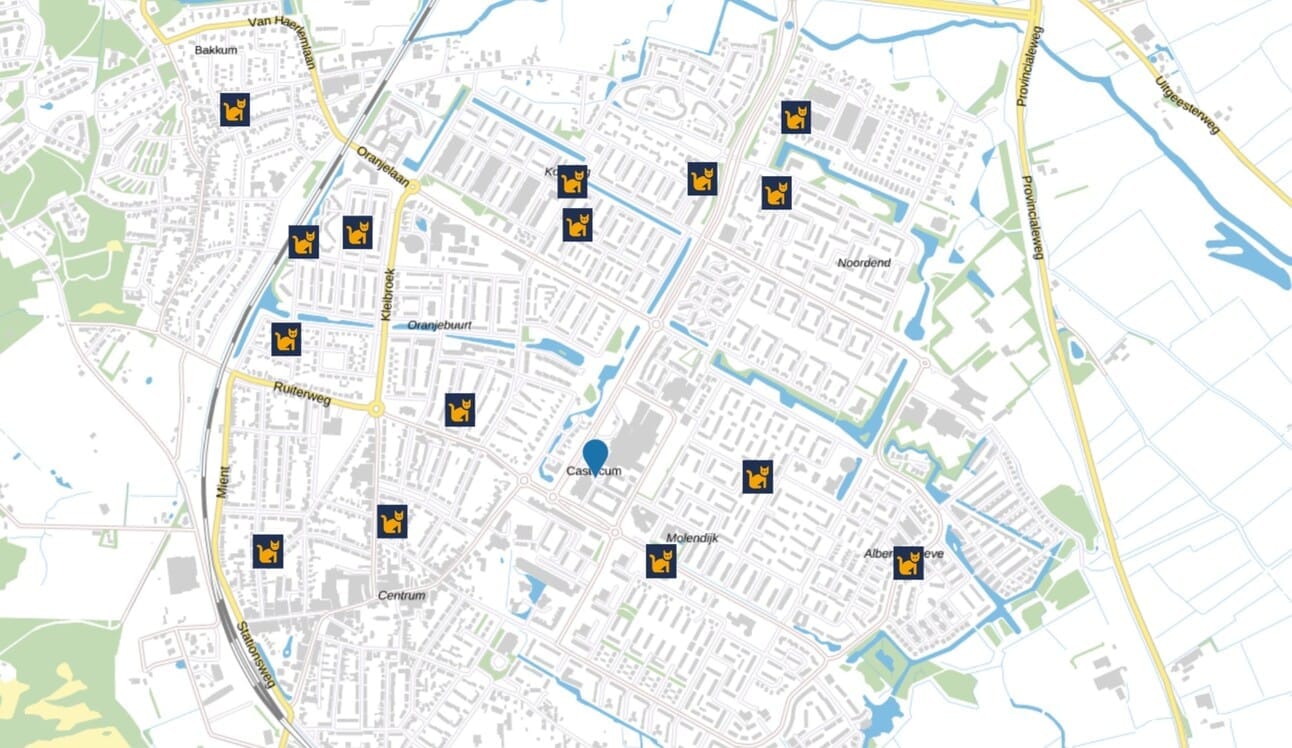 Vermiste katten in Castricum. Schermafbeelding door Rens Blom