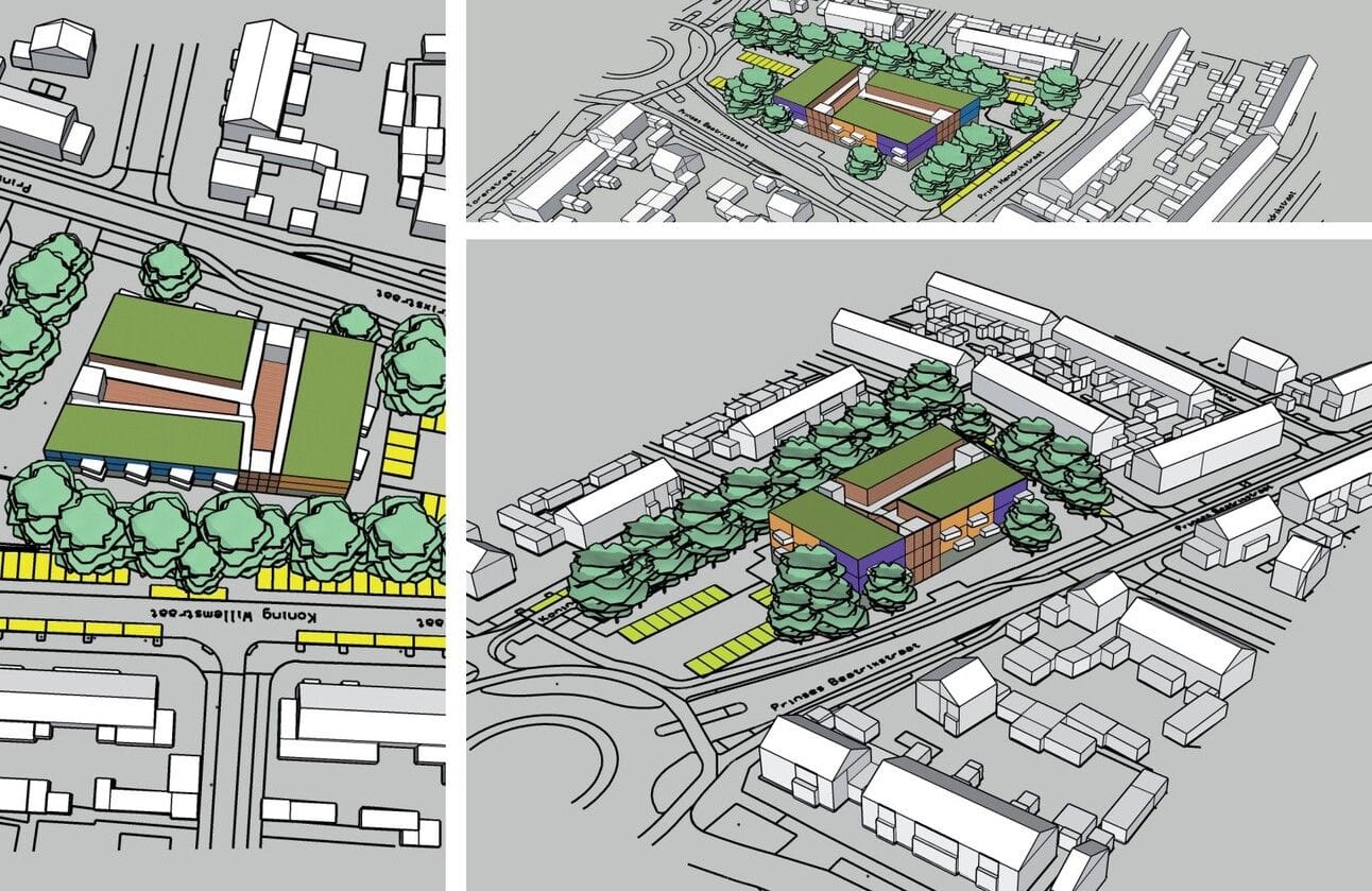 Een impressie van de nieuwbouw. Afbeelding via de gemeente